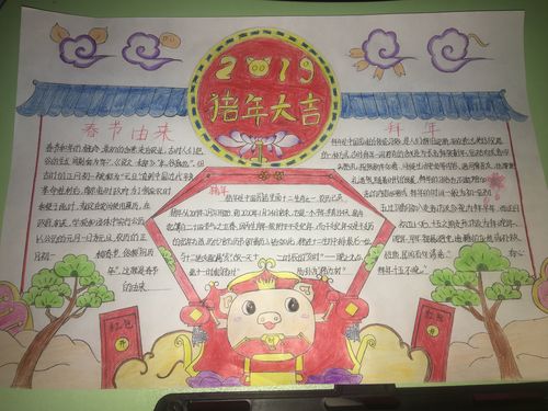 关于春节猪年手抄报 春节手抄报