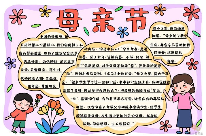 一等奖的母亲节快乐手抄报 一等奖手抄报