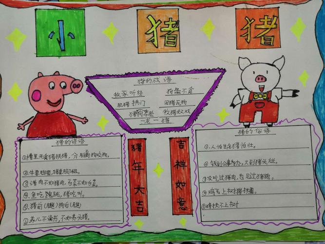 幼儿园猪年简单手抄报 幼儿园手抄报