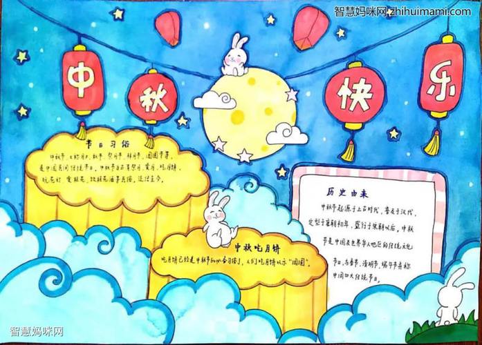 幼儿园中秋画画图片大全手抄报 幼儿园手抄报
