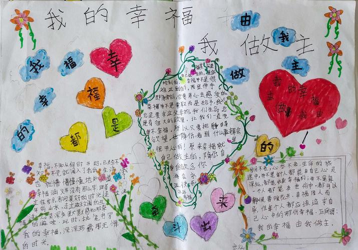 关于幸福的简单手抄报 简单手抄报