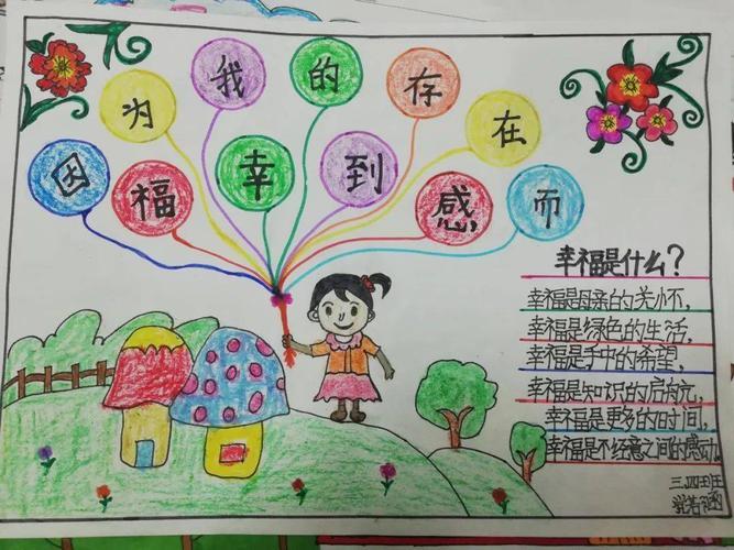 关于幸福的简单手抄报 简单手抄报