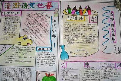 全国一等奖语文手抄报 语文手抄报
