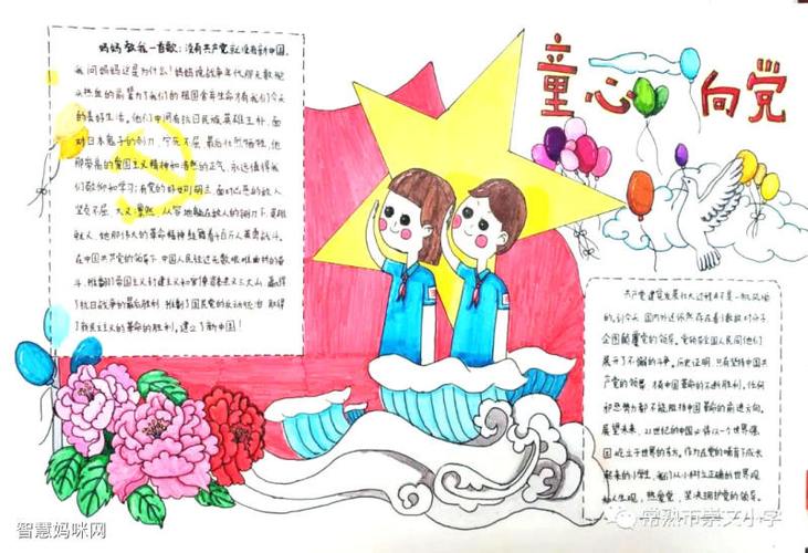 童心向党劳动先行手抄报 童心向党手抄报