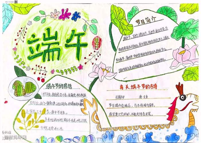 端午节一等奖的手抄报 一等奖手抄报