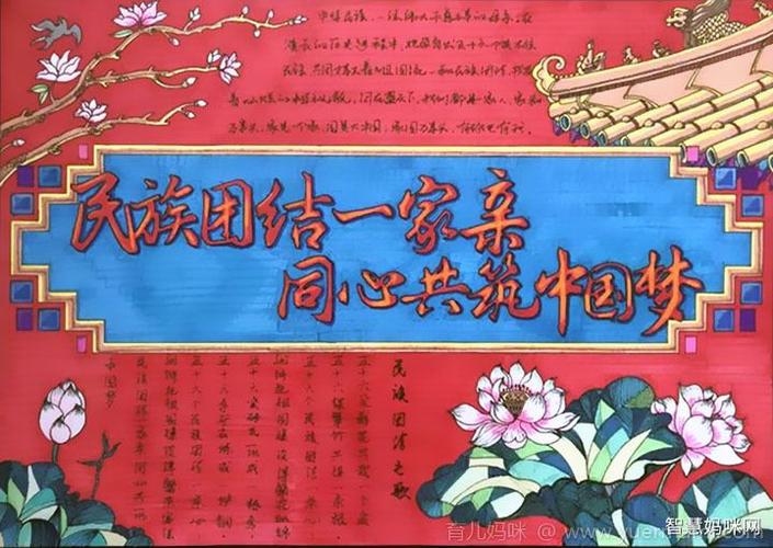 民族团结一家美手抄报 民族团结手抄报