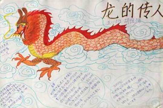 2024年龙年绘画简单又漂亮手抄报 手抄报图片大全集