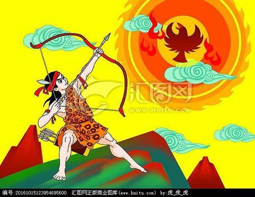 后羿射日图片大全手抄报 手抄报模板大全