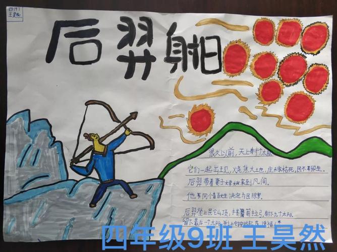 后羿射日图片大全手抄报 手抄报模板大全