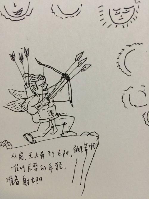 后羿射日图片大全手抄报 手抄报模板大全