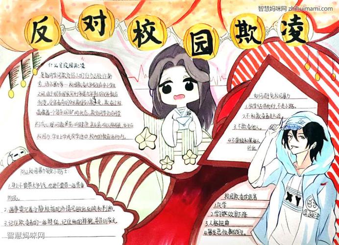 防欺凌绘画或手抄报 手抄报简单又好看