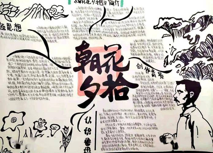 走进鲁迅手抄报黑白画 手抄报简单又好看