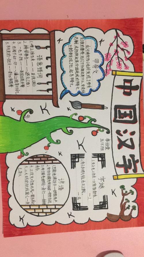 简单的傲游汉字王国手抄报 简单的手抄报