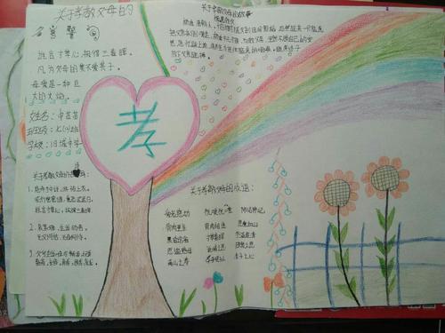 弘扬中华民族尊老敬老传统美德手抄报 尊老敬老的手抄报