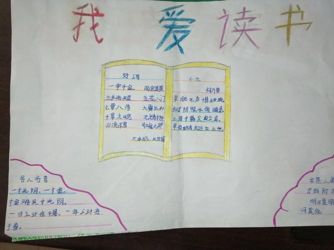 简单漂亮字又少的读书手抄报 简单漂亮的手抄报