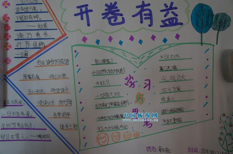 简单漂亮字又少的读书手抄报 简单漂亮的手抄报