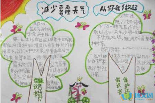 低碳生活防治雾霾手抄报 低碳生活手抄报