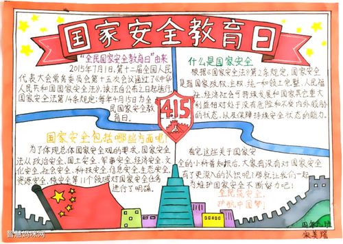 4月15曰国家安全教育手抄报 国家安全手抄报