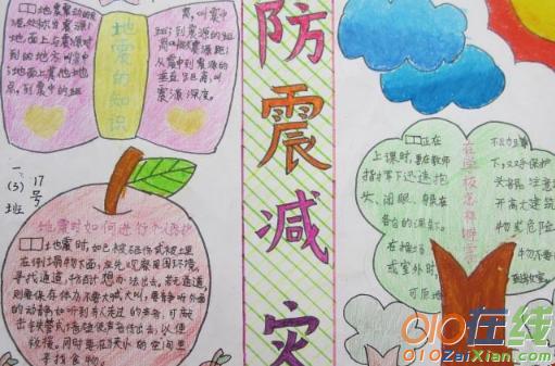 以预防地震为主题手抄报 防地震手抄报