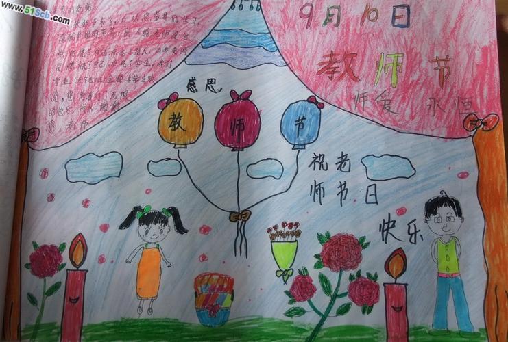 教师节儿童画的手抄报 国庆节儿童手抄报