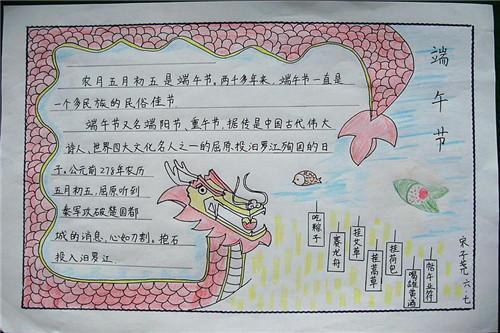 小学3年级端午节手抄报 端午节手抄报