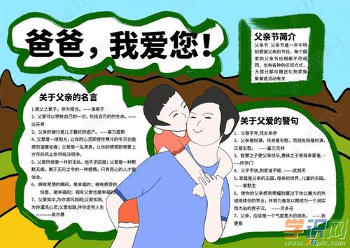 画多字少的父亲节手抄报 字少的安全手抄报