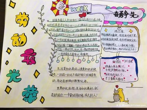 一等奖劳动主题的手抄报 一等奖手抄报