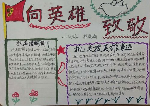 向英雄人物致敬的手抄报 英雄手抄报