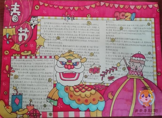 关于2024年春节手抄报全国第一名作品 手抄报图片大全