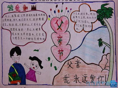 画多字少的父亲节手抄报 字少的安全手抄报