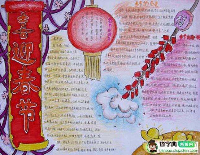 关于2024年春节手抄报全国第一名作品 手抄报图片大全