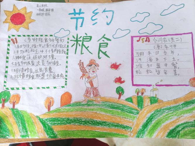 爱粮节粮不负粮心手抄报 手抄报图片大全集