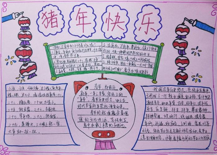 2023春节节猪年手抄报 2023手抄报