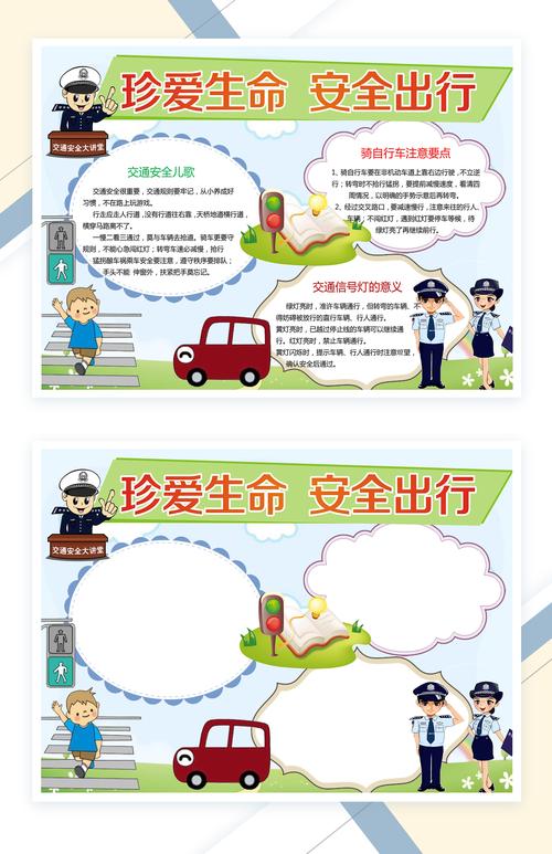 珍惜生命安全文明出行手抄报 珍惜生命手抄报