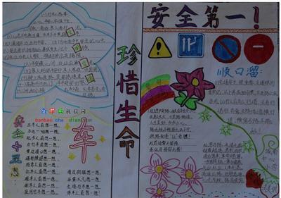 珍惜生命安全文明出行手抄报 珍惜生命手抄报