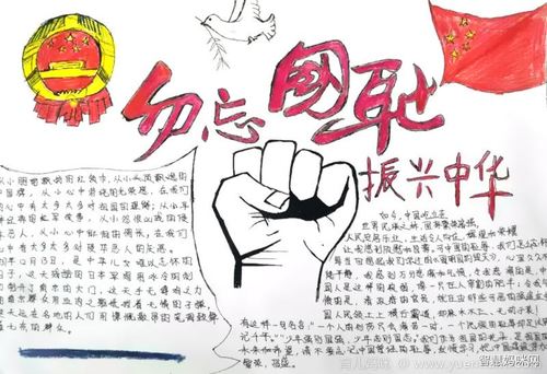 不忘国耻自强不息的手抄报 勿忘国耻手抄报