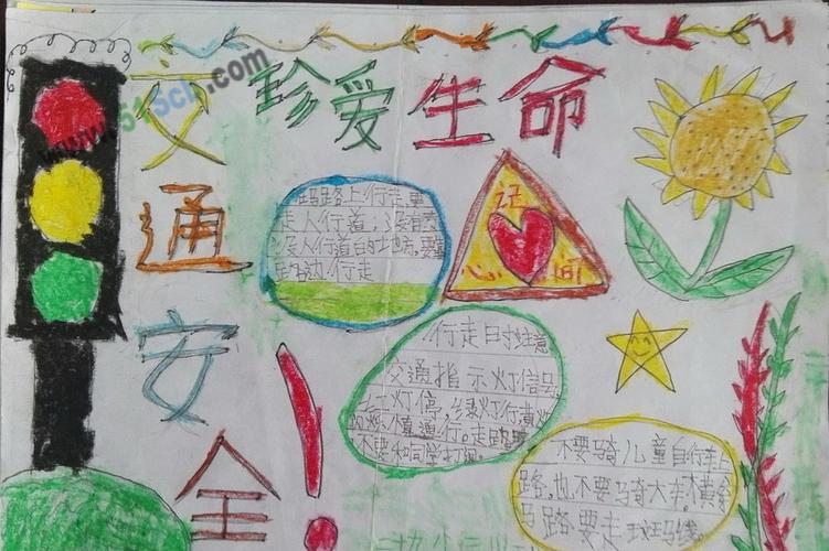 珍惜生命安全文明出行手抄报 珍惜生命手抄报