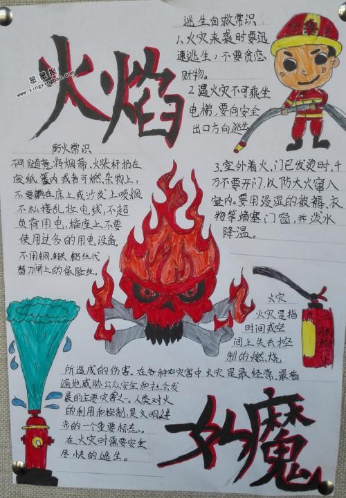 高难度119消防安全手抄报 消防安全手抄报