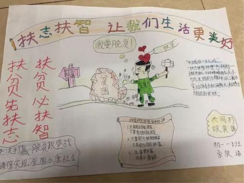 精准扶贫助学手抄报 手抄报简单又好看