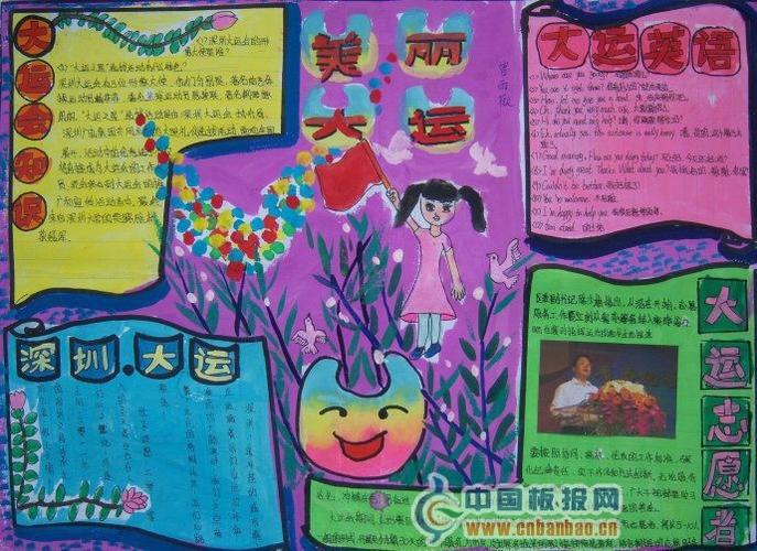 爱成都走大运手抄报 手抄报简单又漂亮