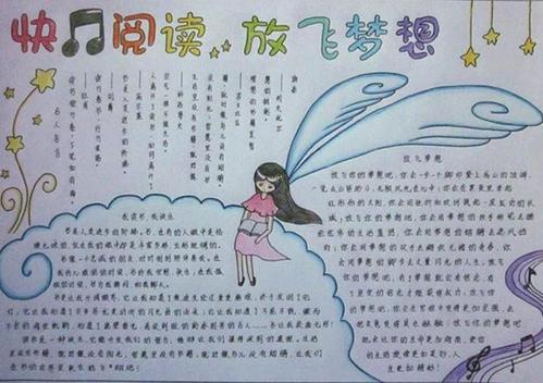 关于快乐阅读放飞梦想主题手抄报 放飞梦想手抄报