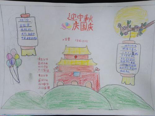 迎国庆庆中秋画手抄报 国庆中秋手抄报