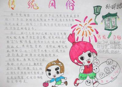 各民族民风民俗的手抄报 民风民俗手抄报