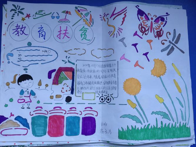 精准扶贫助学手抄报 手抄报简单又好看