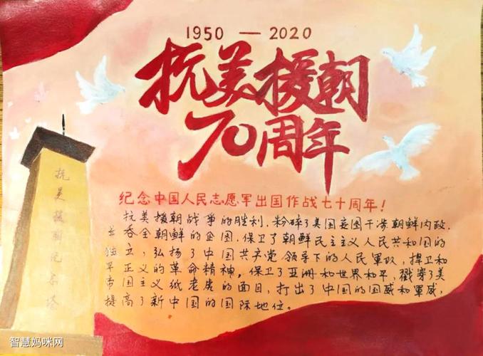 中国人民志愿军抗美援朝出战70周年手抄报 70周年手抄报