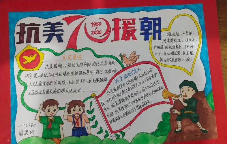 致抗美援朝争做时代新人小学生手抄报 小学生手抄报