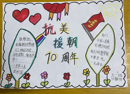 中国人民志愿军抗美援朝出战70周年手抄报 70周年手抄报