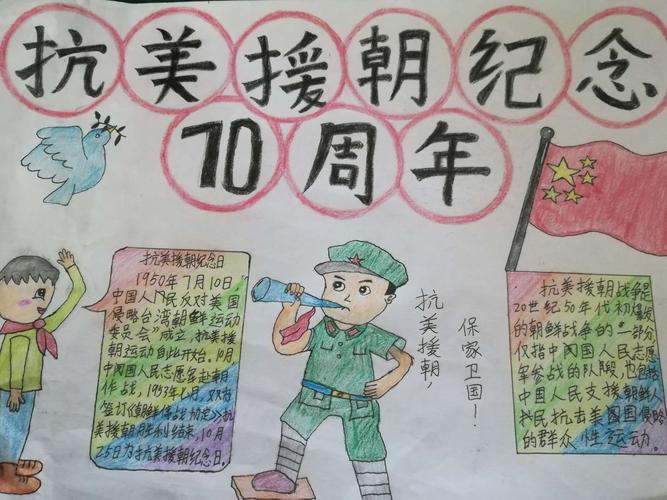致抗美援朝争做时代新人小学生手抄报 小学生手抄报