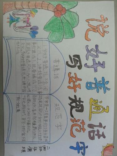 话普通话50字手抄报 普通话手抄报