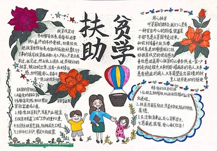精准扶贫助学手抄报 手抄报简单又好看